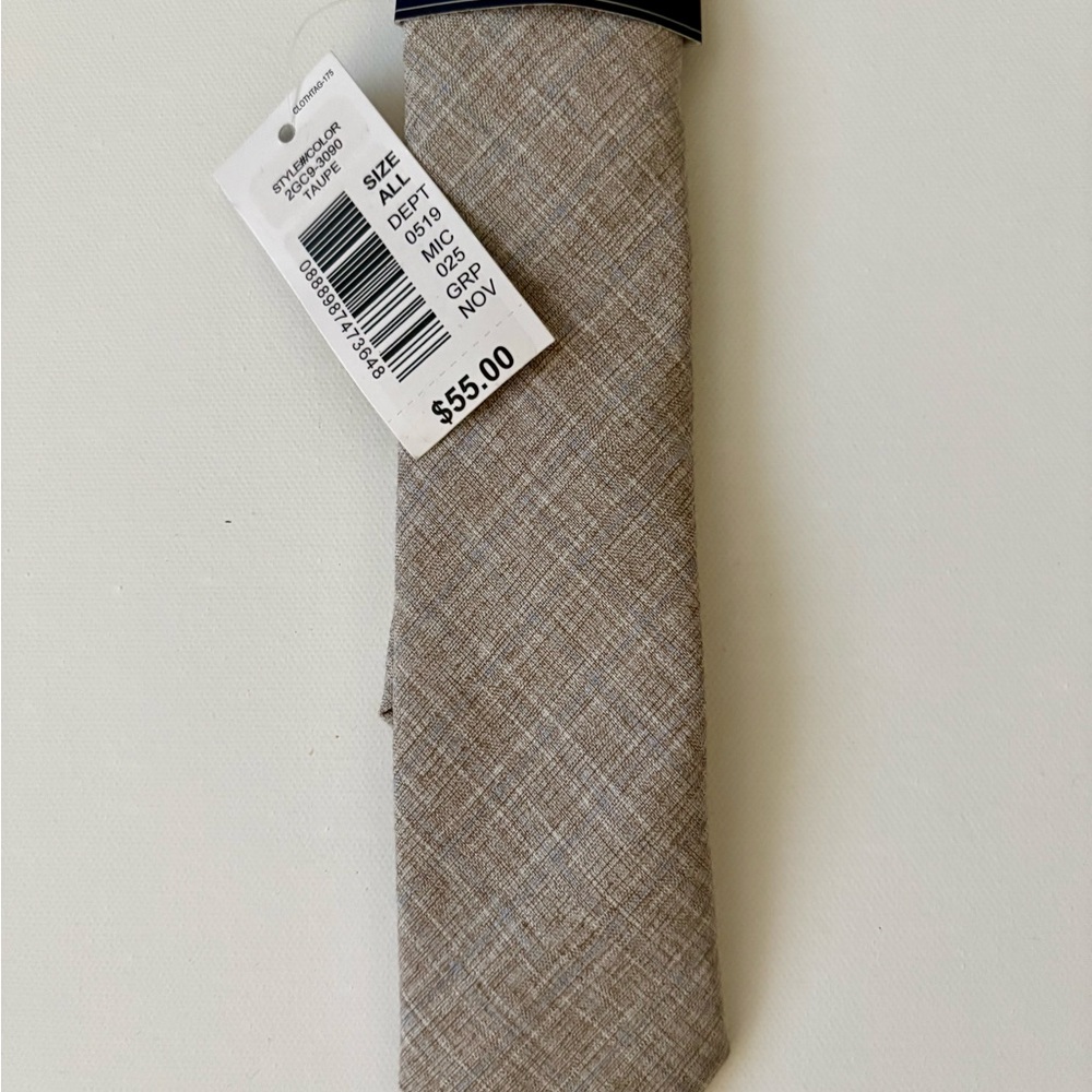 Original Penguin Men's Tie in Subtle Taupe - Picture 7 of 7